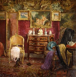 Ein Boudoir-Interieur