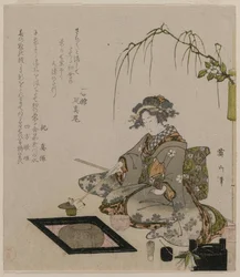 Frau bei der Teezeremonie, ca. 1820
