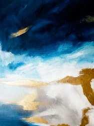 Blau-goldener Horizont