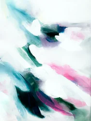 Fließendes Teal-Pink-Abstrakt