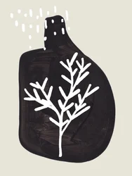 Minimalistischer Winterbaum