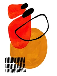 Moderner Rot-Orange Abstrakt