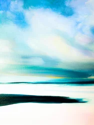 Gelassener blauer Horizont