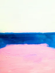 Weicher Blau-Rosa Horizont