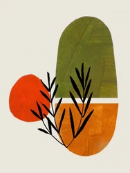 Lebendiges botanisches Abstrakt