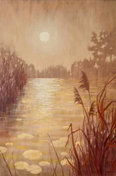 Goldener Flussnebel