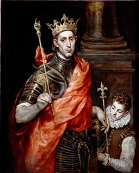 Heiliger Ludwig, König von Frankreich und eine Seite (Gemälde)
