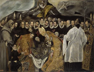 Das Begräbnis des Grafen von Orgaz unterer Teil, ca. 1625