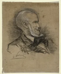 Karikaturporträt des Malers Johannes Bosboom (1817-1891)