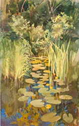 Hinterwasser in Abramtsevo, um 1888