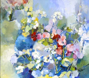 Lebendiges Blumenstillleben