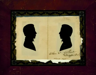 Enthüllte Silhouetten eines Mannes