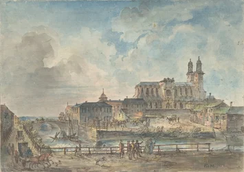 Blick auf den Dom von Uppsala von Norden, 18. bis frühes 19. Jahrhundert