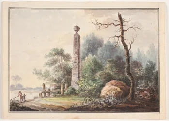 Gedenkstätte an einem See