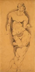 Stehender männlicher Akt, ca. 1909
