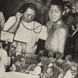 Medizin in der UdSSR. Illustration aus UdSSR baut Sozialismus, 1933