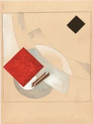 Studie für die Geschichte von zwei Quadraten, um 1920