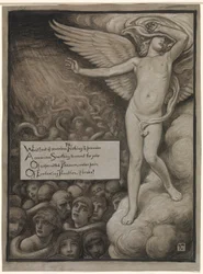 (Illustration für Rubáiyát von Omar Khayyám) Liebe erschrickt beim Anblick der Hölle