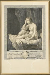 La Vertu Irresolue, graviert von Louis Dennel (1741-86)