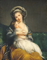 Selbstporträt mit Turban und ihrem Kind
