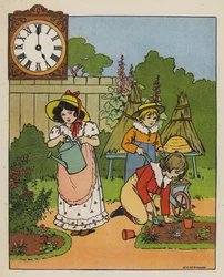 Gartenzeit (Farblithografie)