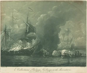 Schifffahrtsszene aus der Sammlung von Philip Hollingworth, 1720er