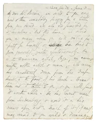 Autographenbrief an John Ruskin, Casa Giudi, Florenz, 3. Juni 1859