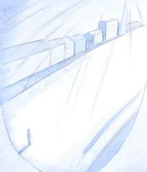 Das Leben eines Menschen erstreckt sich wie eine leere Straße, bereit für Gottes herrliche Gebäude, die entstehen (wenn ein Mensch keine Zäune errichtet oder private Ambitionen hegt).