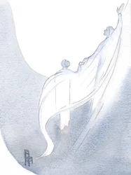 Ein funkelnder weißer Schleier schien alle meine Fehler zu bedecken, und Er trug mich im Gebet zum Vater, 2000