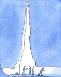 Bei seiner Menschwerdung ist es, als sei Christus zu Menschen hinabgestiegen, die in einem tiefen Bergwerksschacht gefangen und verloren sind, 2003