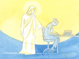 Durch Gottes Gnade kann jeder Tag in der Gesellschaft Christi verbracht werden, als ob man halb im Himmel lebt, während jeder Moment der Arbeit und des Gebets