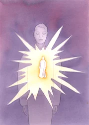 Durch den Heiligen Geist ist Christus in der Seele des getauften Menschen gegenwärtig, strahlt seine Liebe und Weisheit aus und erleuchtet die Seele mit göttlicher Freude und Güte