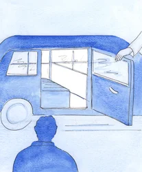 Christus bittet Seine Freunde, sich Seiner Fürsorge und Seinen Plänen anzuvertrauen - so als ob jeder von uns in ein Auto steigen würde, auf Christi Einladung hin, um Ihn uns dorthin fahren zu lassen, wo Er will