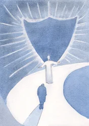 Christus ist unser Führer, der uns sowohl vor dem blendenden Licht des Himmels schützt als auch uns auf die Herrlichkeit vorbereitet