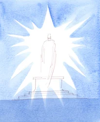 Christus war in Herrlichkeit bei der Konsekration anwesend, strahlend mit göttlicher Majestät, offenbarte sich als wahrer Gott, der Mensch wurde, der in seiner Demut bereit war, Verfolgung und Tod zu akzeptieren