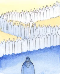 Christus wandelte unter Seinen Heiligen im Himmel, schenkte jedem von ihnen persönliche Aufmerksamkeit mit liebevollen Blicken und Gesten, 2003