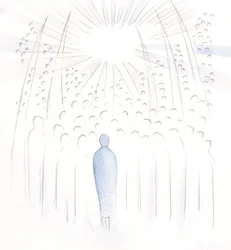 Jede Person, für die wir beten, wird ins Licht Gottes gehoben und durch die Gebete der Heiligen unterstützt