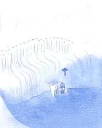 Mitten unter uns, bei der Heiligen Messe, ist Christus mit seinem Vater im Himmel vereint und begrüßt auch seine Heiligen im Himmel