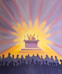 Gottes Licht und Weisheit strömen auf diejenigen herab, die sich um Christi Leib und Blut in der Messe versammeln.