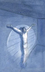 Er sagte: "So sehr liebe ich dich", und zeigte, was er erlitten hatte, um mein Leben zu retten, wie ein Gefangener, der im Krieg gefangen genommen und gefoltert wurde.