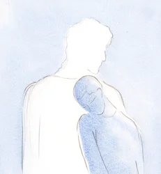 Ich lehnte mich in der Kommunion an sein Herz und wartete darauf, dass sein Wille offenbar wurde; es bedurfte keiner Worte