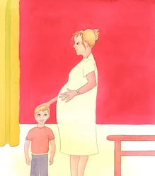 Es ist eine wunderbare Sache, wenn eine Frau das Geschenk eines Kindes willkommen heißt - und wenn ihre anderen Kinder ihre Freude sehen, was sie sicherer macht, geliebt zu werden, 2005