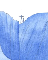 Es war, als ob Christus und unsere Liebe Frau zusammen am Rand der Welt waren, als er starb, um Sünder vor dem Abgrund zu retten