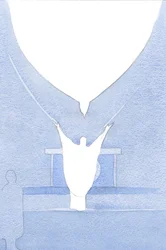 Der Heiligste Geist - als ob er mit ausgebreiteten Flügeln über dem Haupt Christi schwebte - nahm sein Opfer in der Liebe des Vaters an.