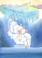 Der Papst, der Bischof von Rom, ist der oberste Bischof und der Fokus der Einheit in der Kirche