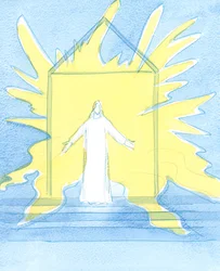 Wir können Christus am Tabernakel begegnen. Es ist, als ob das Licht des Himmels hinter Ihm scheint, während Er uns zuhört und Seine Gnaden über uns ausgießt