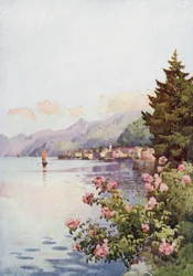 Bellagio von der Villa Melzi, Lago di Como