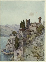 Corenno, Lago di Como, Illustration aus 