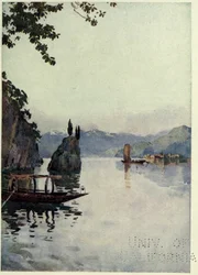 Il Punto di Bellagio, Lago di Como, Illustration aus 