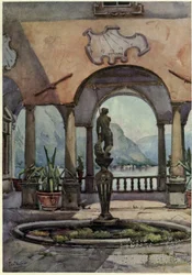 Die Loggia, Villa Pliniana, Lago di Como, Illustration aus 